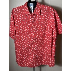 Goodfellow & CO. Men's Short Sleeve Coral Floral Button Down Shirt - XXL